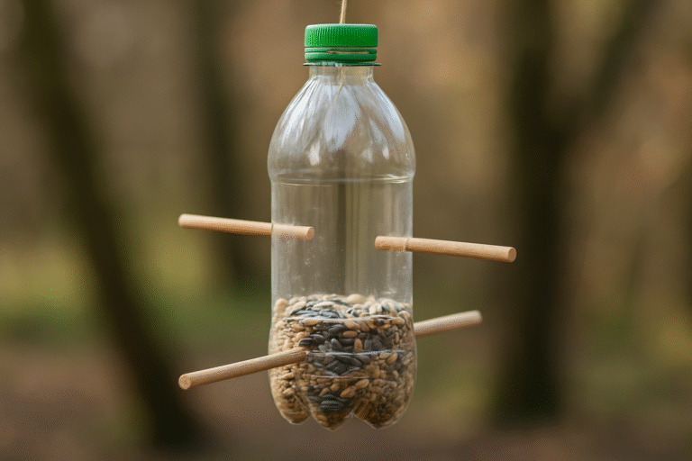 Jak Zrobić Karmnik dla Ptaków z Butelki PET i Patyczków?