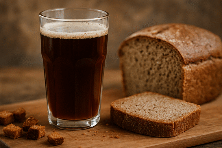 Kwas chlebowy z pełnoziarnistego pieczywa idealnym napojem zdrowotnym