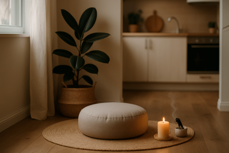 Stwórz cichy kącik do medytacji w kawalerce