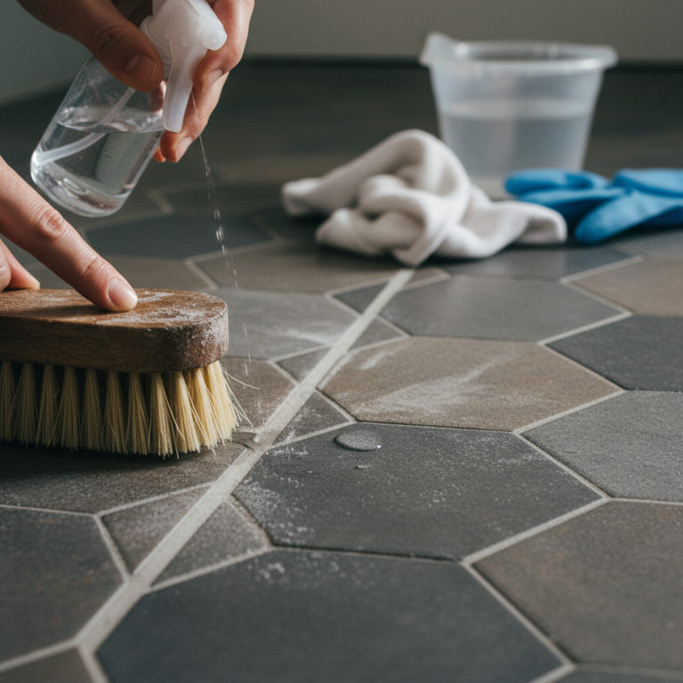 Ile wody używać przy czyszczeniu fug cementowych aby je chronić